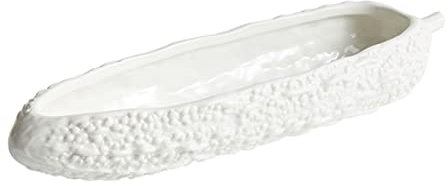 KWMAEEUID Plato para refrigerios, Atractivo Plato Hondo Rectangular, vajilla para Cocina, Restaurante, Fiesta, cerámica, Apto para lavavajillas, 30 cm(Size:30 * 8.5 * 5CM)