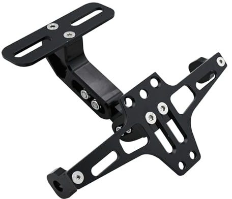 Kennzeichenhalter Passend für KTM Duke 125 200 390 690 790 990 1090 1190 1290 Motorrad Einstellbare hintere Kennzeichenhalterhalterung Seitliche Kennzeichenhalterung(Black)