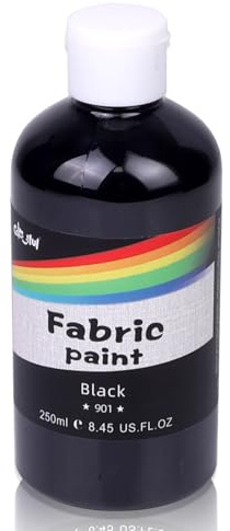Colorful Peinture textile permanente pour meubles et vêtements 235 g | Peinture permanente pour tissu, douce, lavable, non toxique, peinture textile acrylique pour chemises, fourre-tout