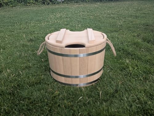 Holz Saunakübel 25 Liter Sauna Eimer Holzeimer Eiche Banya Aufgusseimer (30 Liter)