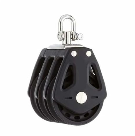 NSNYDNZ Pulley, Single Swivel Shackle Sailboat 35mm 1 3/8 Triple Swivel Shackle Block Small Boat Block BP3505F