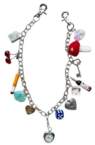 Taillenschmuck kombiniert antike Uhrenkette, Fransenverzierung, Hose, Kette, Alltagszubehör, Vintage-Charm, gemischtes Schlüsselanhänger-Zubehör