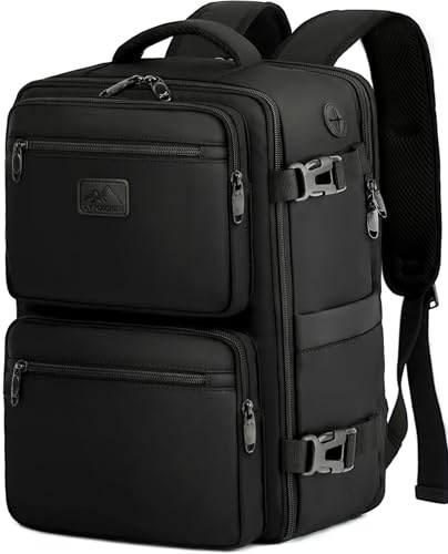 LYNXCHER Zaino Ryanair 40x30x20 Bagaglio a Mano 24L, Zaino da Viaggio per EasyJet Wizz Air Eurowings, Con Scomparto per Laptop 15,6 Pollici, Under Seat Approvato, Nero