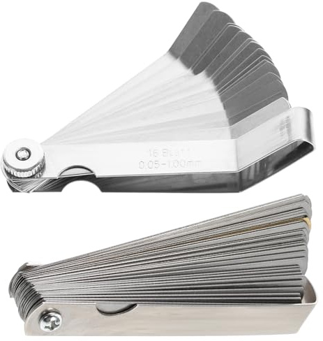 Gadpiparty 2 pezzi Spessimetro Alta Precisione in Acciaio Molla Set per Lavorazioni e Misurazioni Gap Resistente e Portatile per Ingegneri e Meccanici