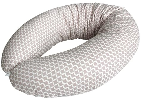 XXL - 210cm! Motherhood 2-in-1 Schwangerschaftskissen, Lagerungs- und Stillkissen XXL 210 cm – ergonomisches Seitenschläferkissen mit abnehmbarem Bezug (Beige)