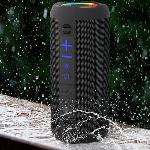 Cuifati Enceinte Bluetooth avec Son HD, Portable et sans Fil, étanche IPX6, 12 H D'autonomie, Appairage TWS, BT5.3, Idéale pour la Maison, Les Fêtes, la Plage, Les Gadgets électroniques