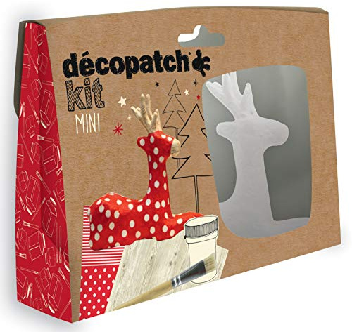 Décopatch KIT018O Bastel Pappmaché Rentier 3,5x19x13,5cm