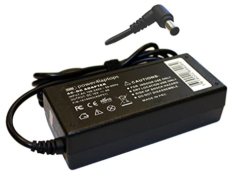 Power4Laptops Adattatore Alimentatore per Portatile Caricabatterie Compatibile con Sony Vaio PCG-4K1M