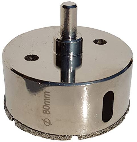 Hollow Tile Drill Bit Diameter 80 mm Glass Diamond Core Drill Bit Hole Saw Drills Fux