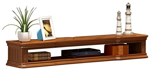 Xyanzi-Estanterias para DVDs Soporte De TV Flotante Consola De TV Mueble TV Suspendido Madera Maciza Armario De Almacenamiento De Set Top Box Estante Estante de Almacenamiento Funcional