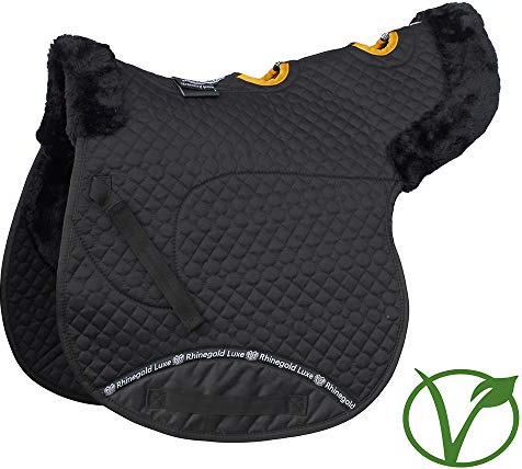 Rhinegold Tapis de Selle aéré Unisexe 453-P-BK/BK en Fourrure, Noir/Noir