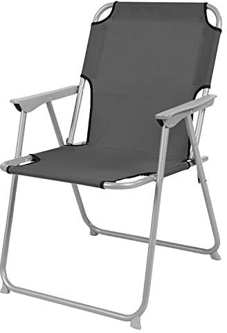 Campingstuhl Faltstuhl Stoff Oxfort Anthrazit Klappstuhl Anglerstuhl Regiestuhl Angelstuhl Metall B 53 x T 46 x H 74 cm