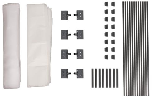 Windhager Set completo di archi a tunnel per letti rialzati, 4 x 2 m, tunnel di piantagione per letti rialzati, tunnel per telai freddi, protezione contro gli insetti e vello di crescita