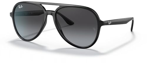 Ray-Ban RB4376 601/8G 57MM Black/Grey Gradient Pilot Sunglasses for Men for Women
