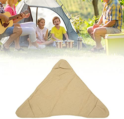 Pilipane Taburete Plegable para Acampar,Silla de Tela para Taburete trípode, Tela portátil, Ligera, Impermeable, Lona Suave, Longitud Lateral, Mini Taburete para Acampar (36,5 cm)[Caqui]