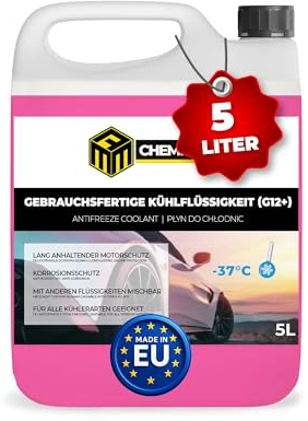 MRM Chemicals G12+ Ready-Mix 1 x 5 L Kühlmittel & Kühlerfrostschutz – Longlife Kühlflüssigkeit für Auto, Motorrad & Nutzfahrzeuge | Schutz vor Überhitzung, Frost & Korrosion