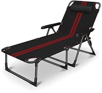 TONZN Klappbarer Schwerelosigkeitsstuhl, Freizeit-Lounge-Stuhl, Sonnenstuhl, Liegestuhl, Garten-Terrasse-Strandstuhl, extra breit 64 cm (Farbe: 1) (2)