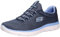 Skechers Womens Summits Artistry Chic Sneaker, Navy Mesh Trim, 10 UK