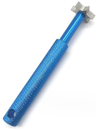Golf Club Grooves 6-Kopf Reinigungswerkzeug, Golf Club 6-Side Grooves Sharpener, für alle U und v Grooves Club Fittings Cleaner Tool Blau, 1 Stück