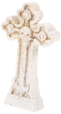 ANDRESLAD 2stücke Miniatur Grabstein Deko Resin Kreuzdesign Für Friedhofs Und Garten-Dekoration Für Spukhäuser Und Mini-landschaften
