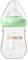 Oberni Glass Baby Bottles with Level1 Slow Flow Breast-Like Silicone Teat, 150ml, 0+ Months Newborn, Wide-Neck, Green/1Pack