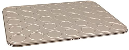 Teglia per biscotti da 35 tazze, teglia per macaron, teglia da forno per forno, champagne, oro, macaron