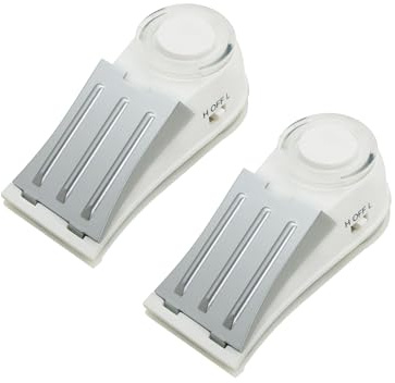 Lancoon 2 Pack Türstopp-Alarm Persönliche Sicherheit Blinkendes Licht Tragbar für Haus Schlafzimmer Hotel Laut Deutlich 125dB Haussicherheit Einfache Installation Einfacher Betrieb Bodenkeil