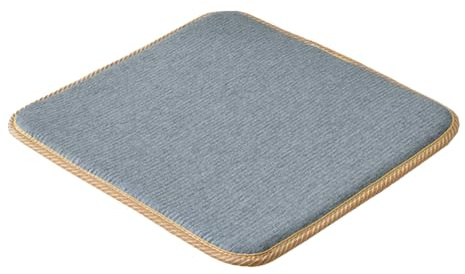 Atmungsaktives Schaumstoffkissen für Bürostühle, ideal für längeres Sitzen, weiche und dünne Polster für Studenten, Esszimmerstühle und Hocker zu Hause, Bequeme Sitzlösung OtJ204 (Grey, 50x50x3cm)