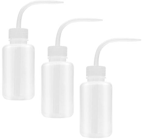 KUOXAN 3 Pcs Squeeze Bottle, Wash Bottle - Leak-Proof with Precision Nozzles for Plant Care, Vinaigrette, Detergent & Tattoo Supplies
