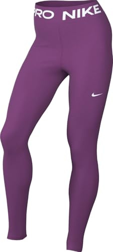 Nike Pro Leggings con vita media e inserto in rete per donna, fucsia/bianco, CZ9779-518, S