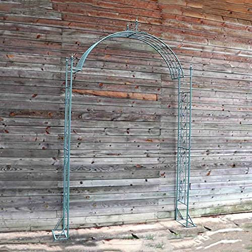 Arche de jardin en fer forgé pour plantes grimpantes, support de fleurs style palais pour roses, clématites, cadeau de mariage, 120 cm de hauteur