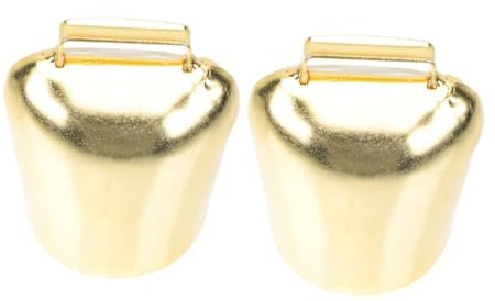 Sosoport Handgefertigte Goldene Glocken 2 Stück Robuste Kuhglocken Für Vieh Haustierhalsbandglocken Dekorative Hängeglocken
