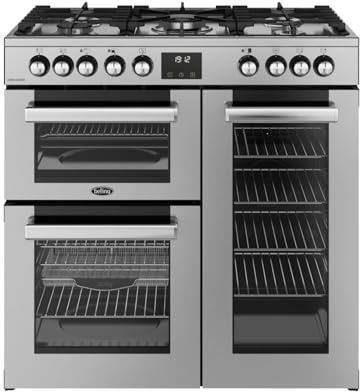 Belling Cookcentre 90cm Dual Fuel Range Cooker - Stainless