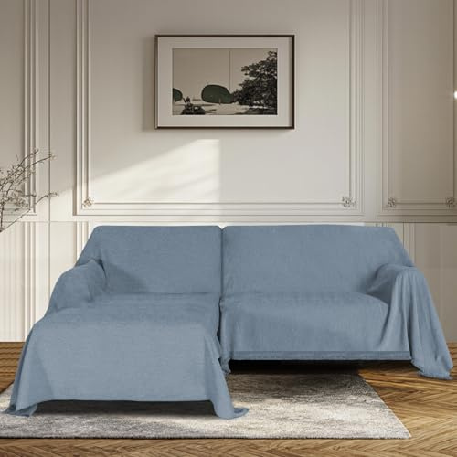 BellaHills Sofa Überzug 2 Sitzer Ecksofa I Form Wasserdicht Sofaüberwurf Kratzschutz Sofa Katze Sofabezug Waschbar Chenille Sofaschoner Schutzdecke Couch Überzug