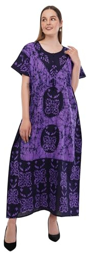 Divine threads 100% Cotton Caftan Batik Print Kaftan Maxi Dress