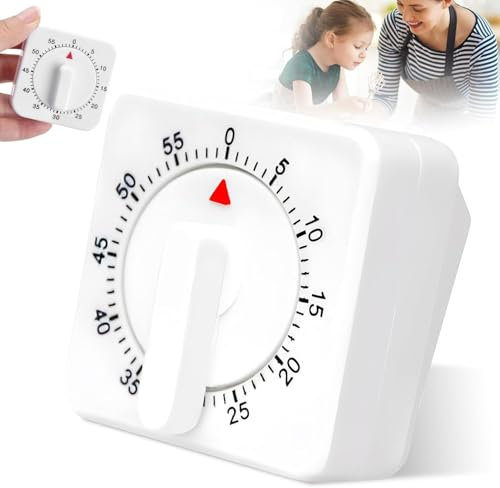 Kitchen Timer 60 Minute Mechanical Kitchen Timer with Loud Alarm Egg Timer for Cooking Egg/Oven Countdown/Boiling/Food Cook/Work/Study/Sauna 1 Hour