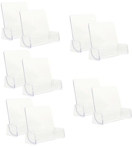 NUOBESTY Plastic Business Card Box Set Cards Organizer Office Name Cards Holder Sturdy Cards Display Stand Office Accessory