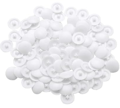 Assortiment de 100 cache-trous autotaraudeuses en plastique pour vis cruciformes, armoire, décoration de vis autotaraudeuses (11 mm)