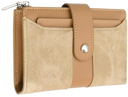 Rieoany Billetera Mujer Mini PU 22 Tarjetas, 14×9×4 cm, Uso Diario/Viaje, Regalo Mamá, Adolescente, Amiga