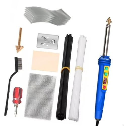 Plastic Welding Kit 150W with Digital Temperature Control | Compact Plastic Welder for Automotive Repair, DIY Crafts, Jewelry Making | Complete Set with Stand & Welding Rods