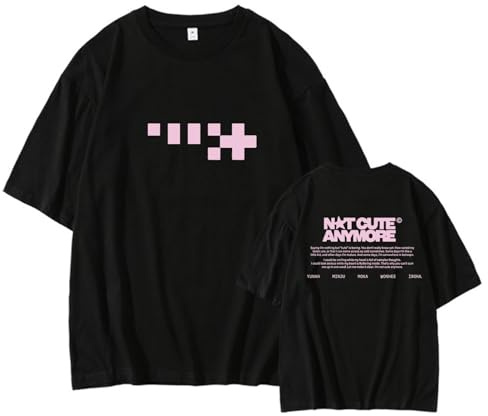 kueodao Magliette Fresh Style Album Not Cute Anymore Magliette Maglietta a Maniche Corte for Uomo e Donna(Black-2,S)