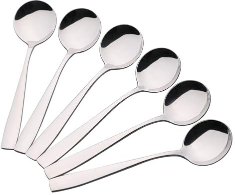 Begale Lot de 16 cuillères à soupe rondes en acier inoxydable