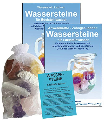 Wassersteine EDELSTEINWASSER Set 300g EDELSTEINE Entspannung, Anti-Stress, Relax zum WASSER energetisieren 4-tlg Set zur Wasseraufbereitung (Wasserenergetisierung). 90033