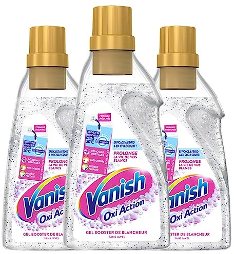 Vanish Oxi Action Booster de Blancheur - Détachant Textile & Raviveur de Blancheur - Lot de 3 Gels 750ml