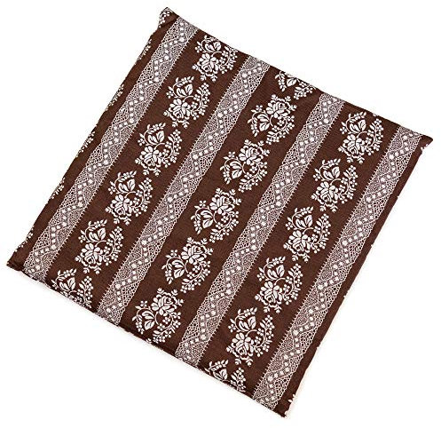 Cojín de semillas de uva, 24 x 24 cm, diseño de flores, color marrón