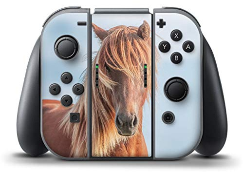DeinDesign Skin kompatibel mit Nintendo Switch Controller Folie Sticker Pferd Animal-Look Tiere