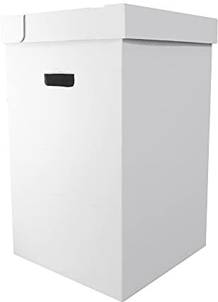 The Cake Decorating Co Tall Cake Box - 16 x 16 x 27 Extra Tall Corrugated White Cake Box with Insert and Lid - For Safely Carrying and Transporting Large Cakes, including Birthday and Wedding Cakes