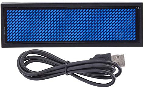 LED-Namensschild-Scrolling Message Tag Chinesisches 4-Zeichen-Zeichen-Display(Blau)