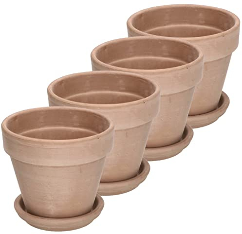 Kotarbau® Blomkruka, ytterkruka av terrakotta, mocka-färg, 13 cm i diameter, för inomhus och trädgårdar