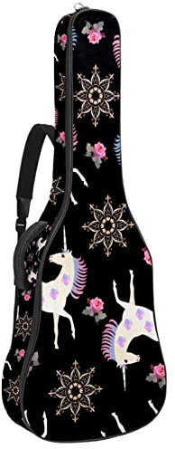 Akustikgitarre Tasche Wasserdicht Gitarre Rucksack Dicke Weich Gepolstert Herz Krone Prinzessin Weiß Konzertgitarre Tasche, Farbe3, 42.9x16.9x4.7 in, Taschen-Organizer
